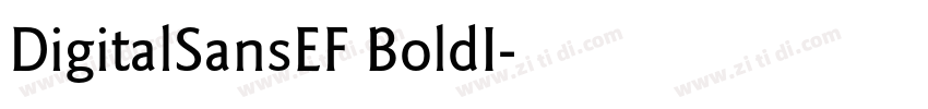 DigitalSansEF BoldI字体转换